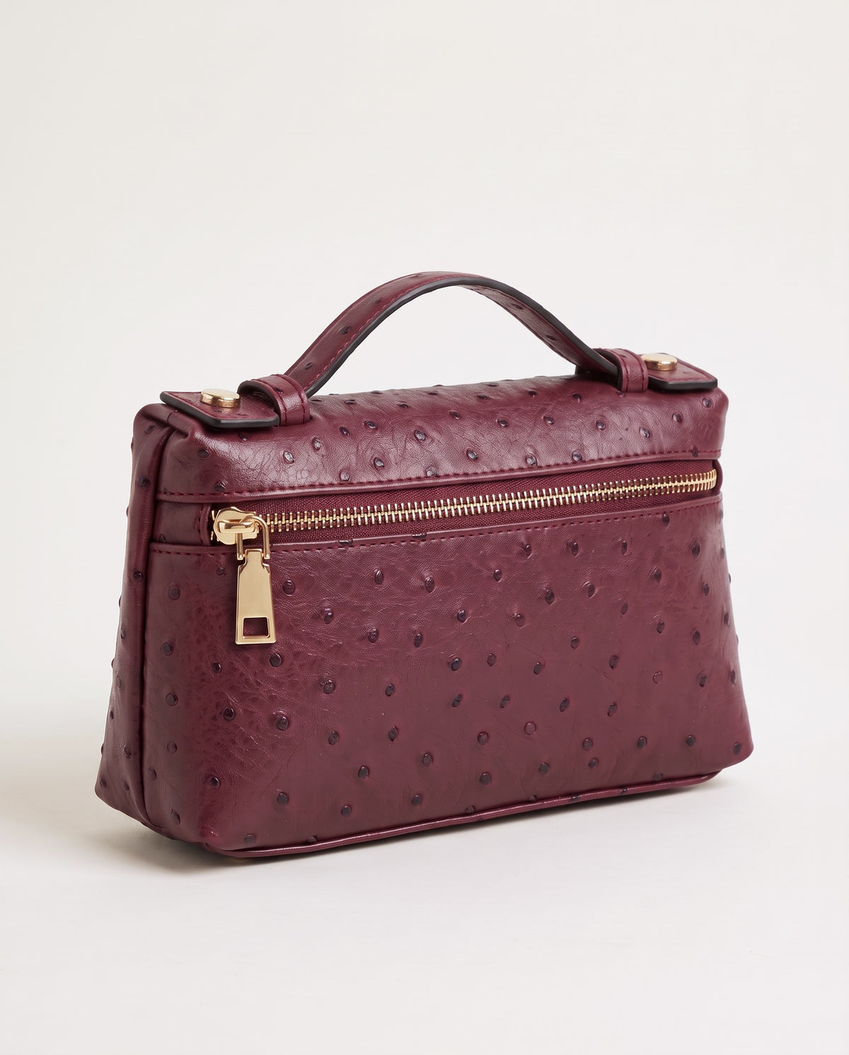 Amalfi Pocket Bag in ostrich maroon