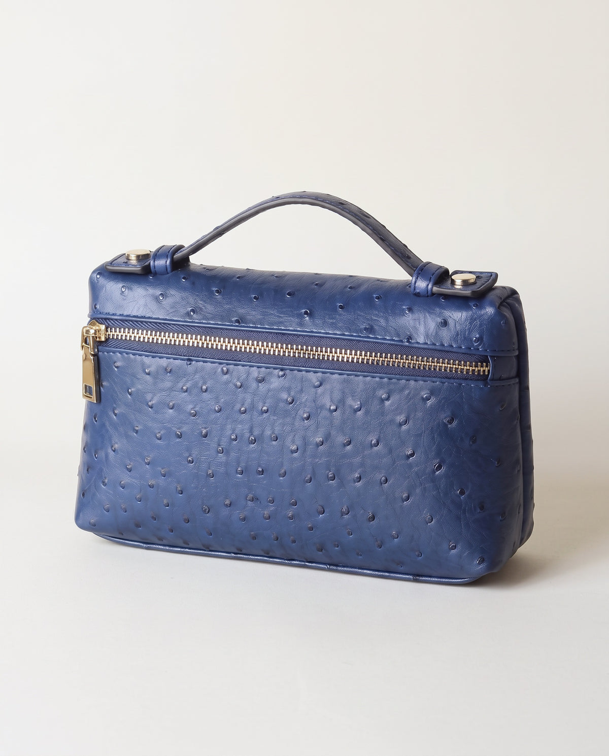 Amalfi Pocket Bag in ostrich dark blue