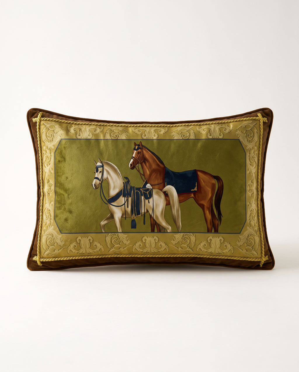 Stable Cushion in Green Horses