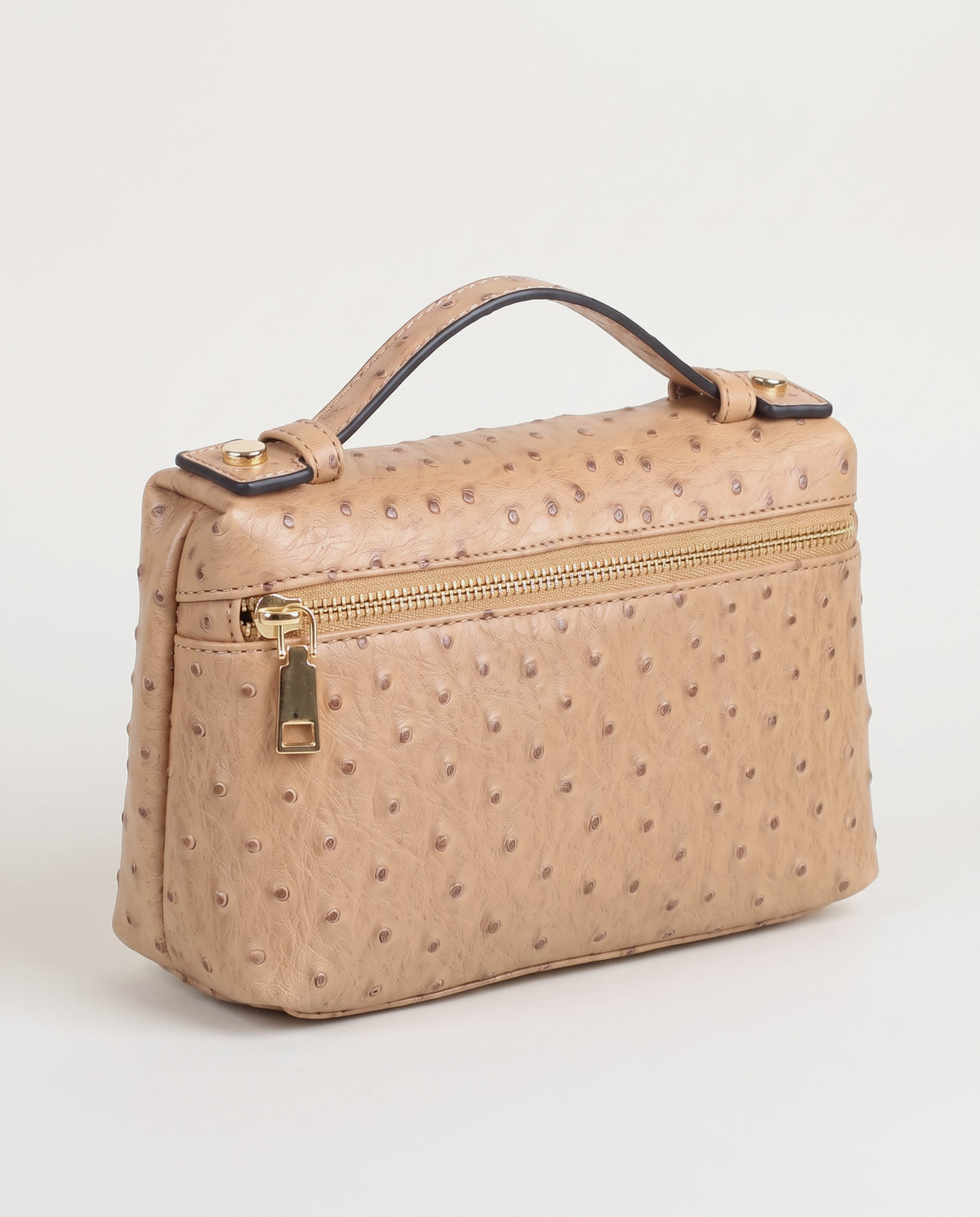 Amalfi Pocket Bag in ostrich apricot