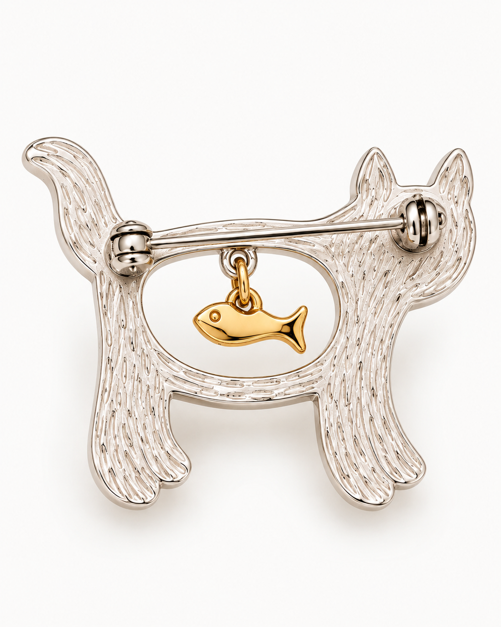 The Cat and Fish Brooch