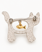 The Cat and Fish Brooch