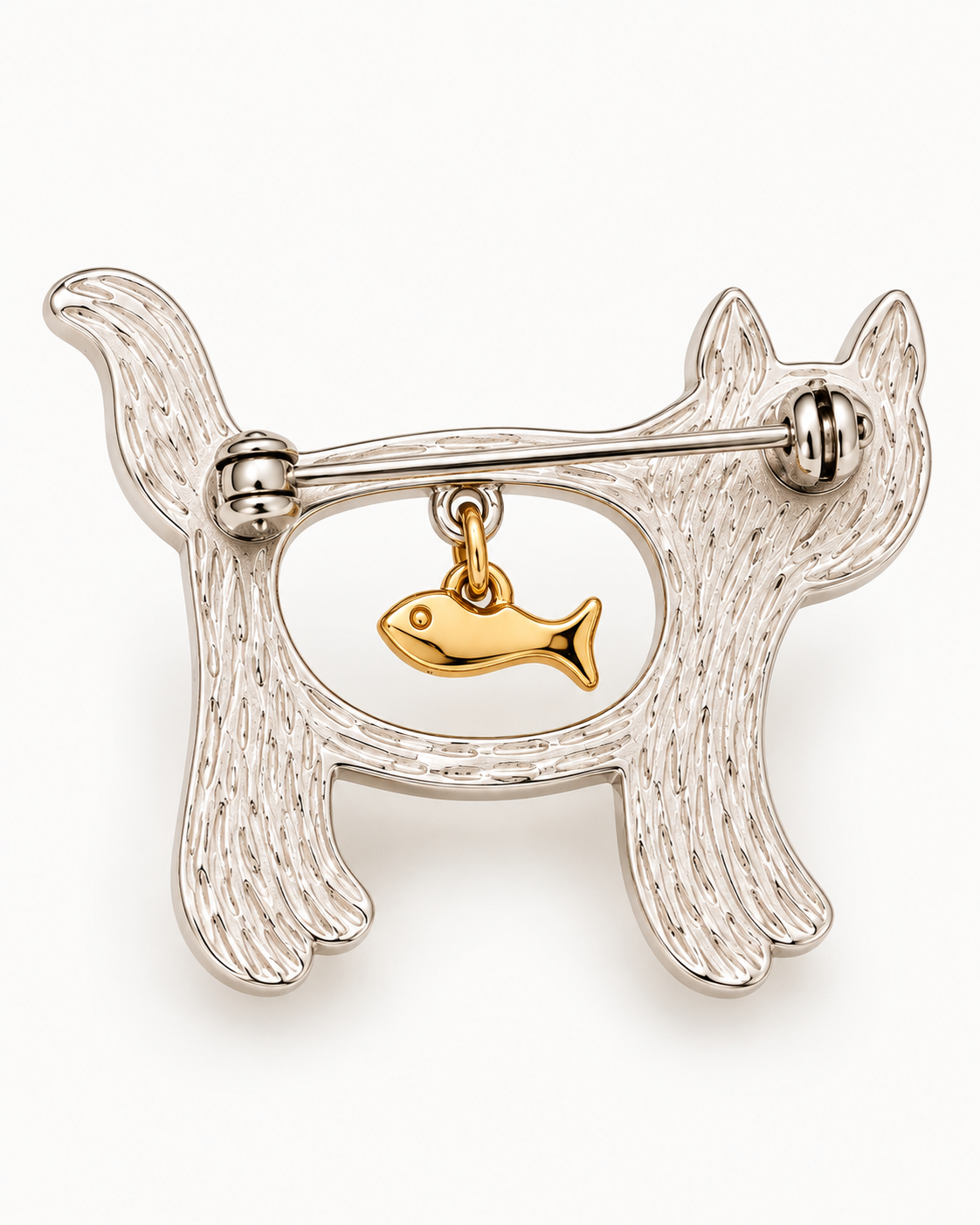 The Cat and Fish Brooch