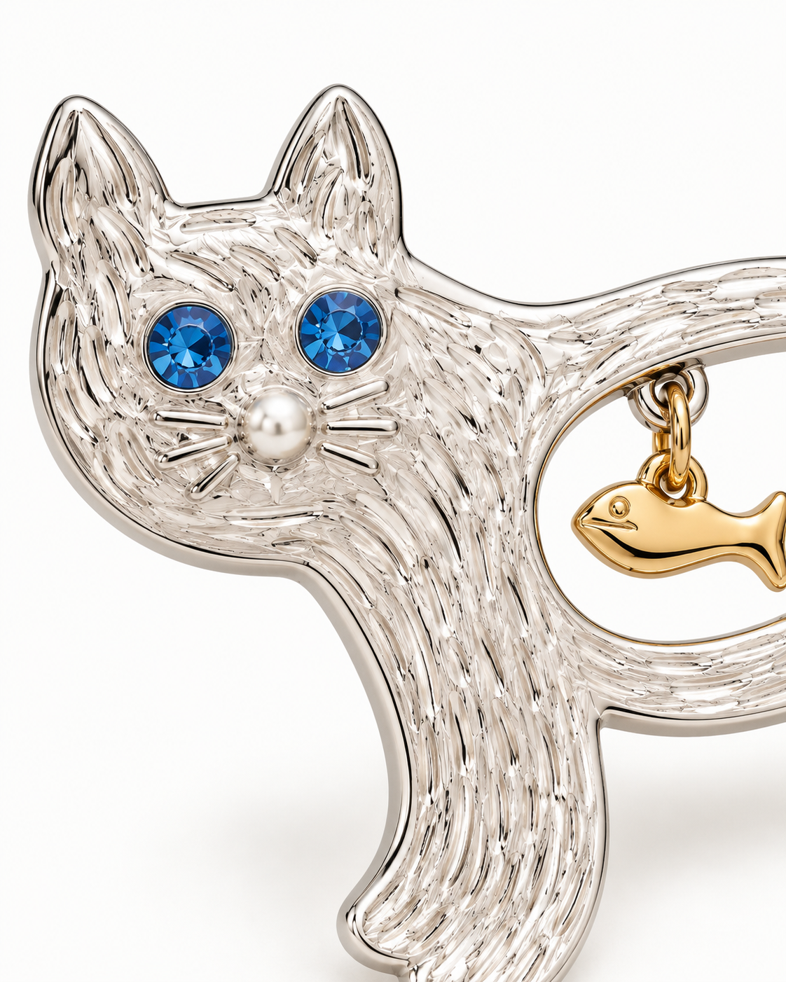 The Cat and Fish Brooch