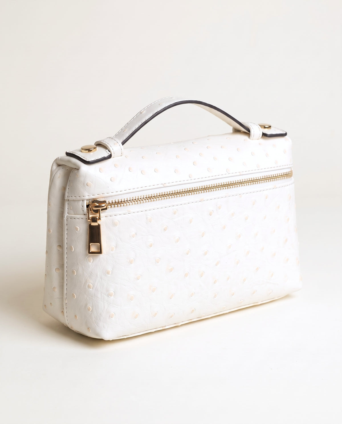 Amalfi Pocket Bag in ostrich white