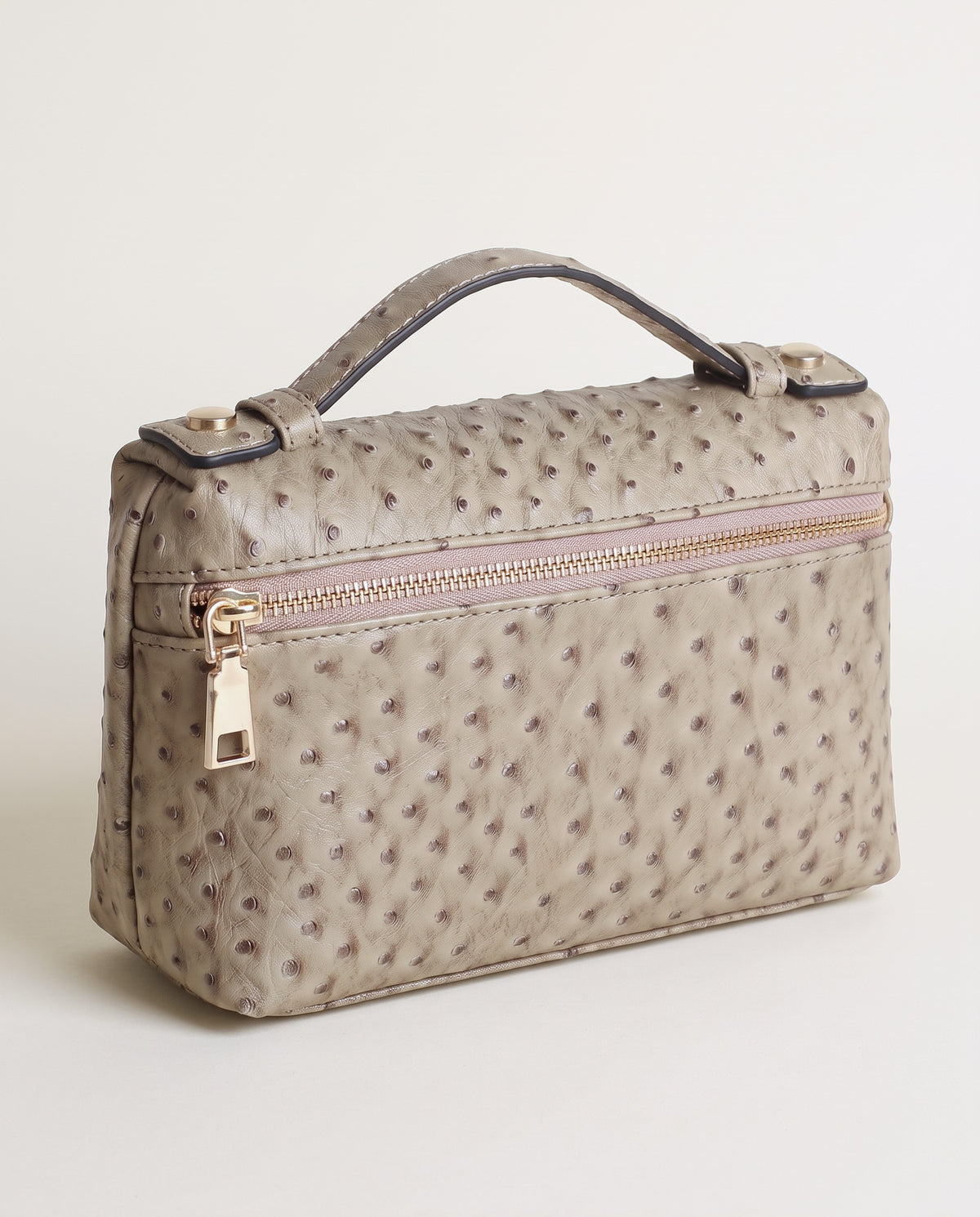 Amalfi Pocket Bag in ostrich khaki