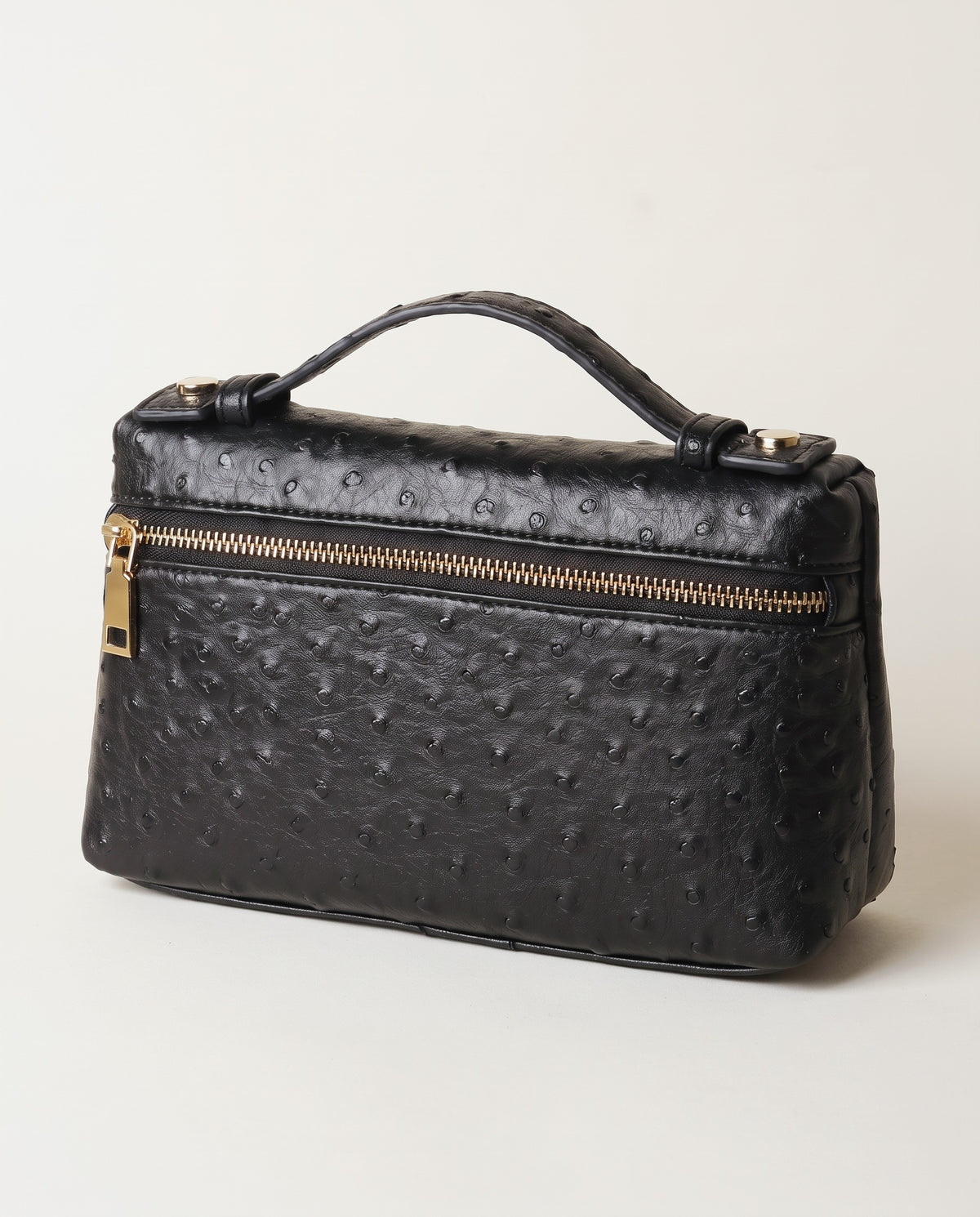 Amalfi Pocket Bag in ostrich black