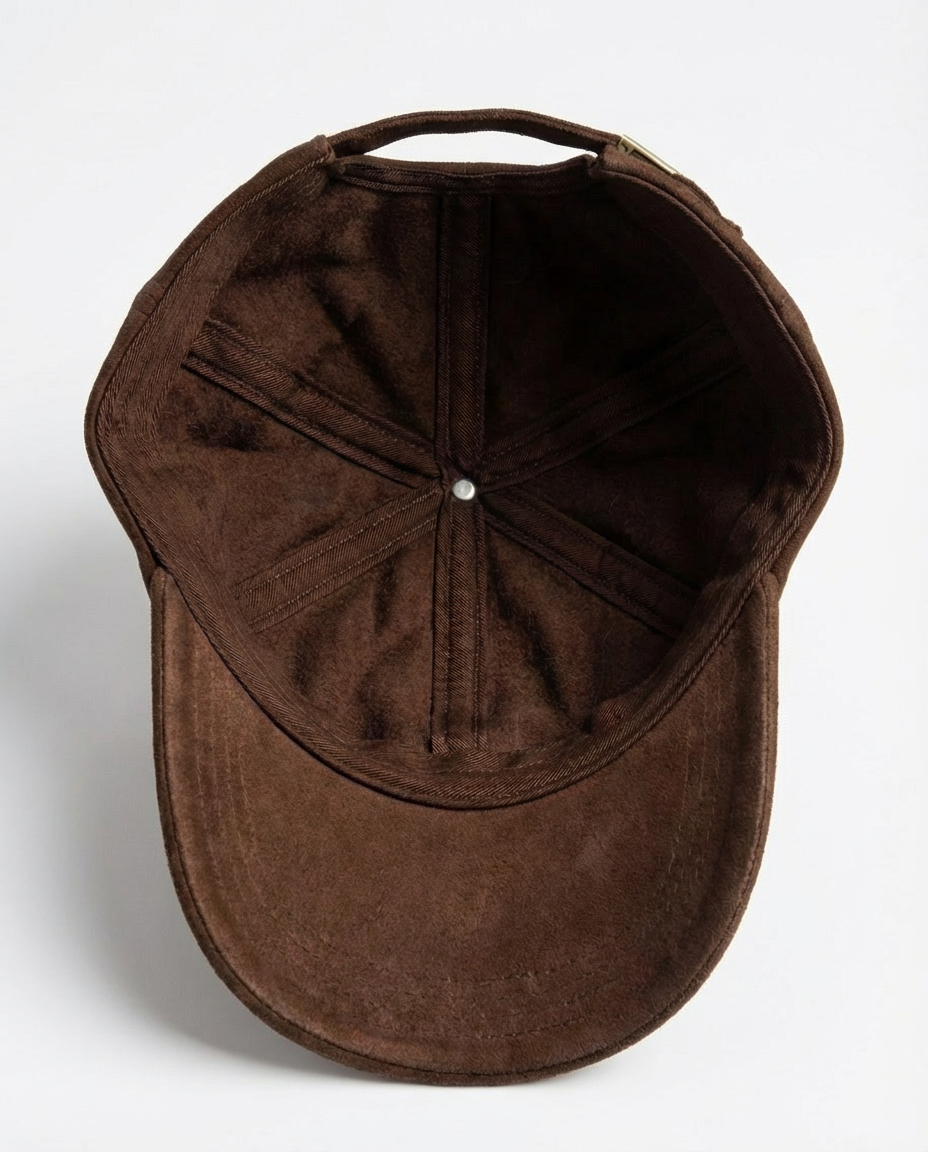 Brown baseball cap on a white background