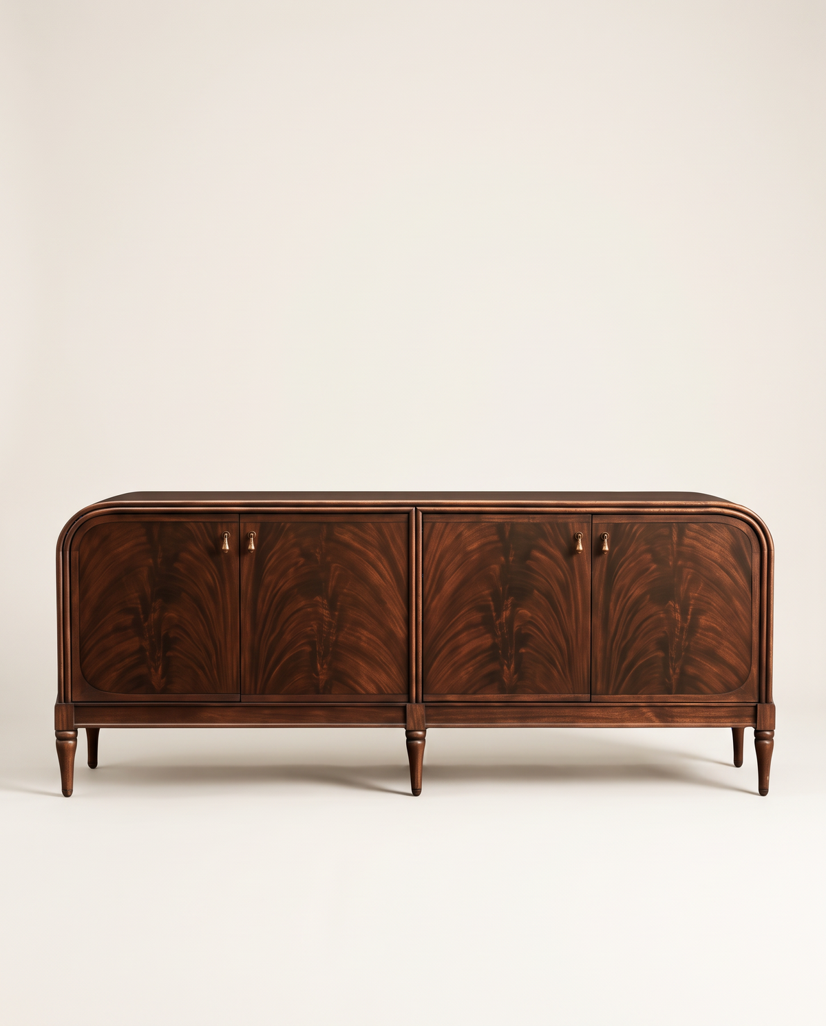 The Mayfair Sideboard in flame mahogany, front view