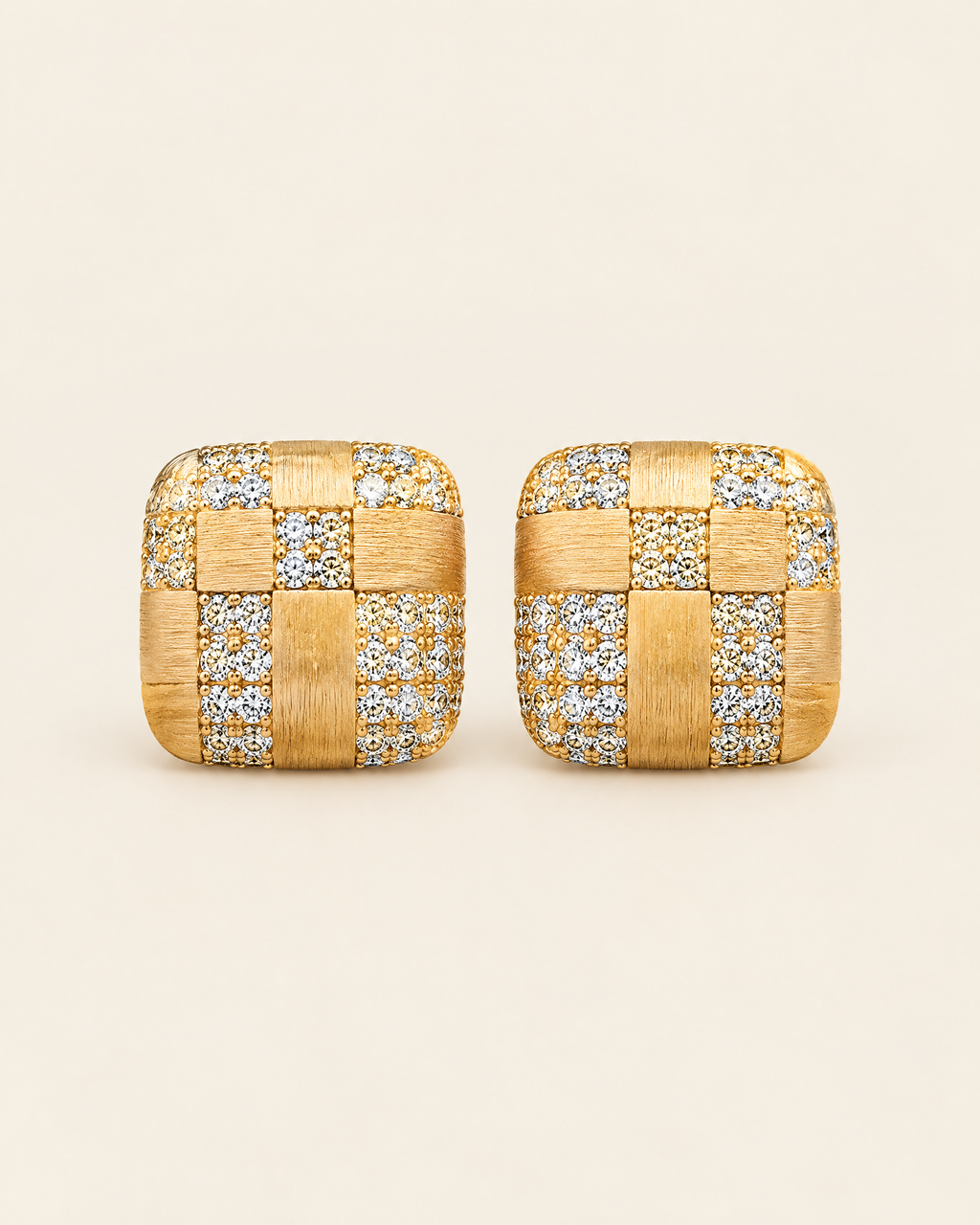The Portofino Earrings in Checkerboard