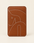 The Gallop Card Holder in Stitched horse, tan
