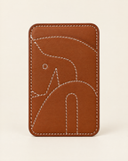 The Gallop Card Holder in Stitched horse, tan