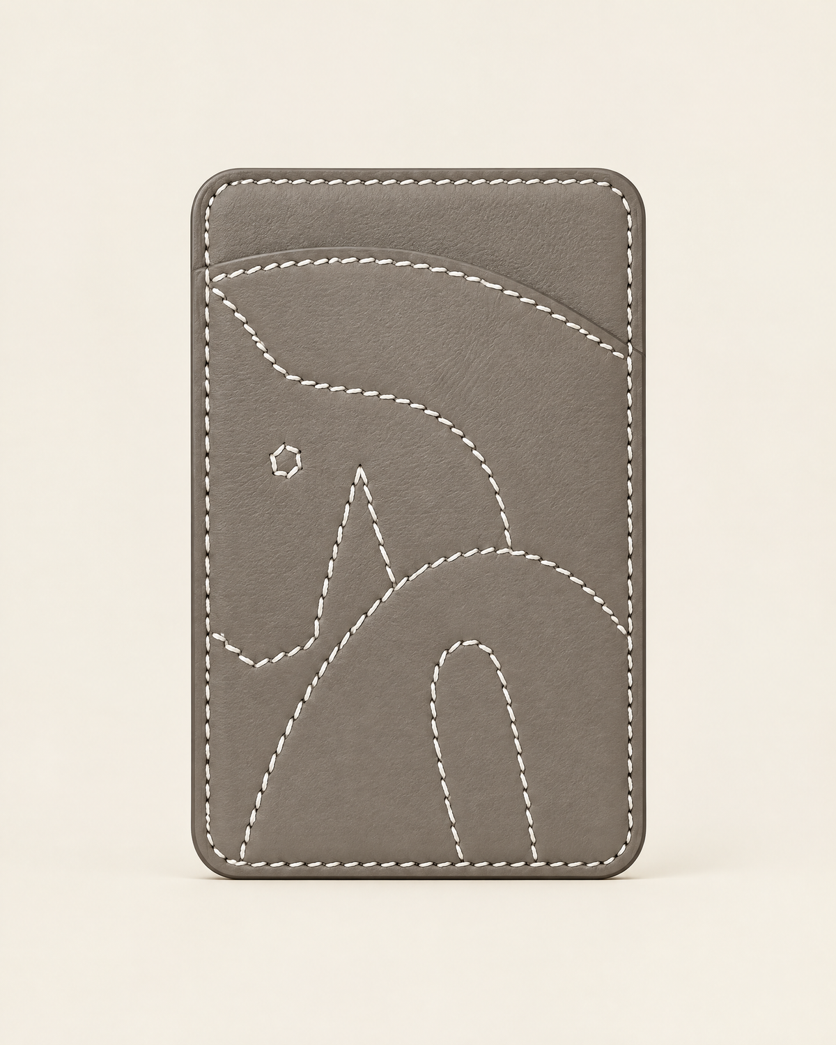 The Gallop Card Holder in Stitched horse, grey