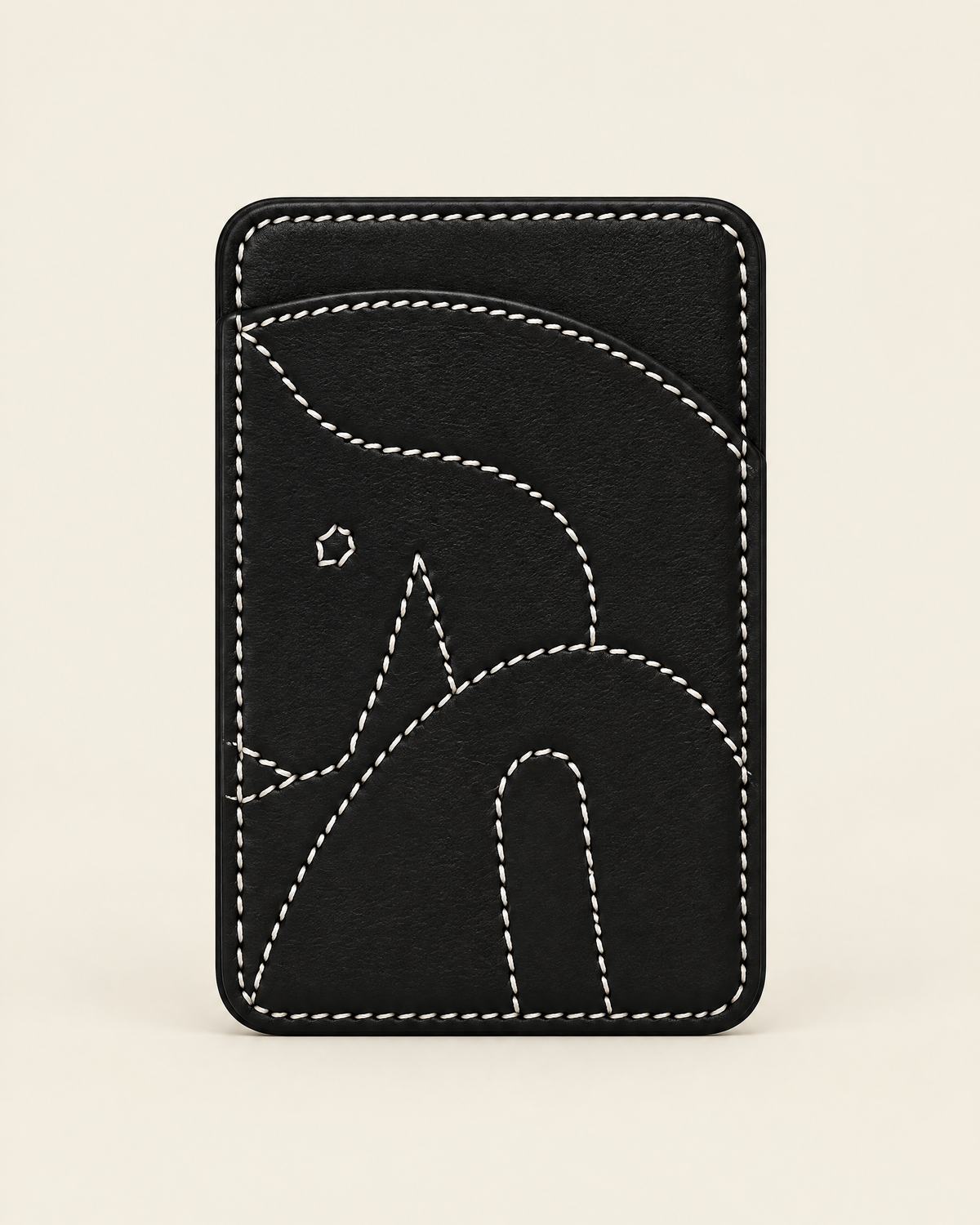 The Gallop Card Holder in Stitched horse, black