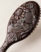 The Aviary Brush, carved bird detail
