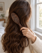 The Aviary Brush brushing long wavy hair