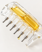 The Apothecary Comb, close-up of the steel tips and oil reservoir