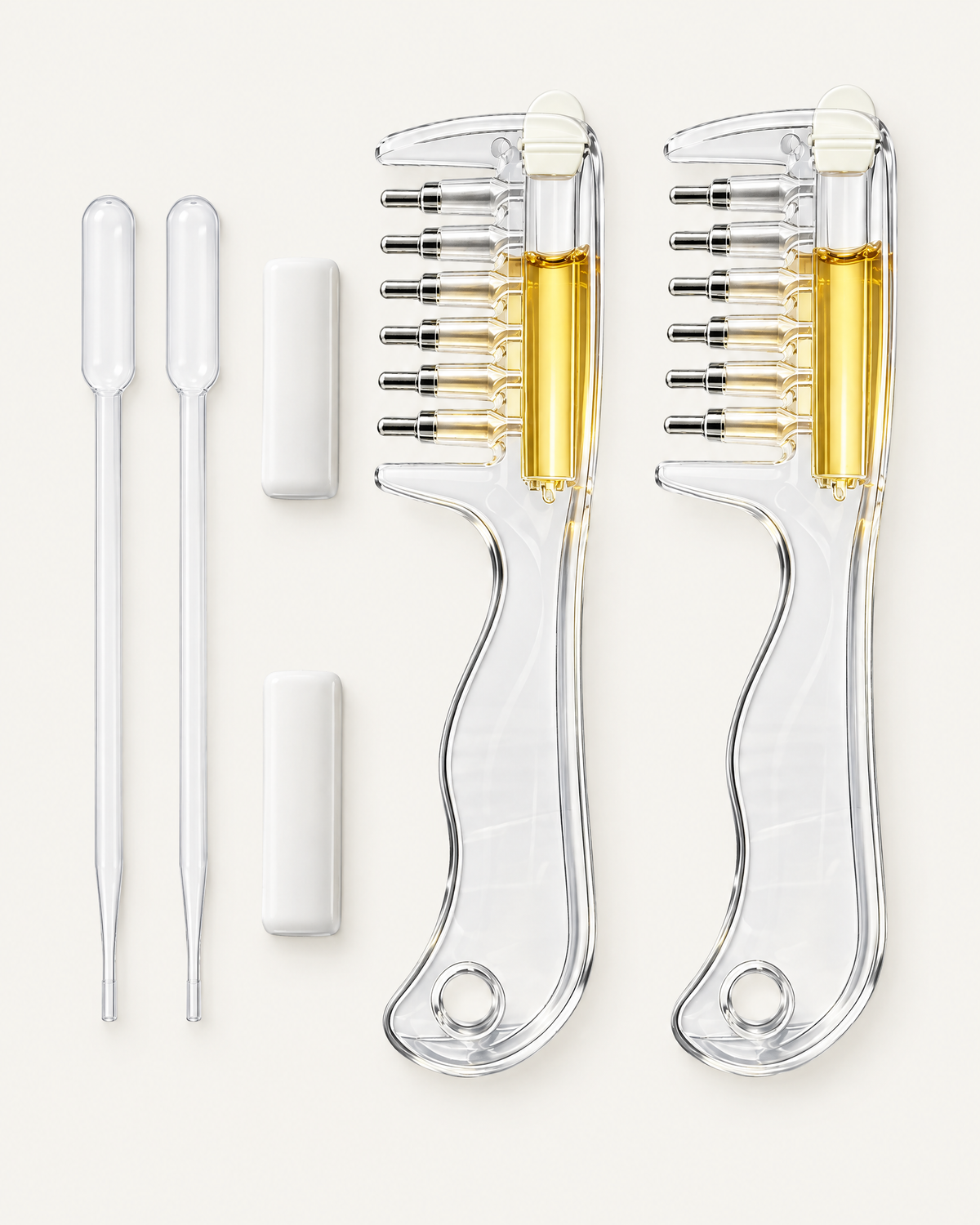 The Apothecary Comb, set of two, with droppers and dust covers