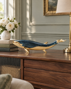 The Nantucket Whale on a walnut sideboard