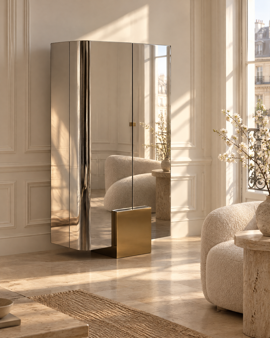 The Mercury Cabinet in a sunlit Parisian living room