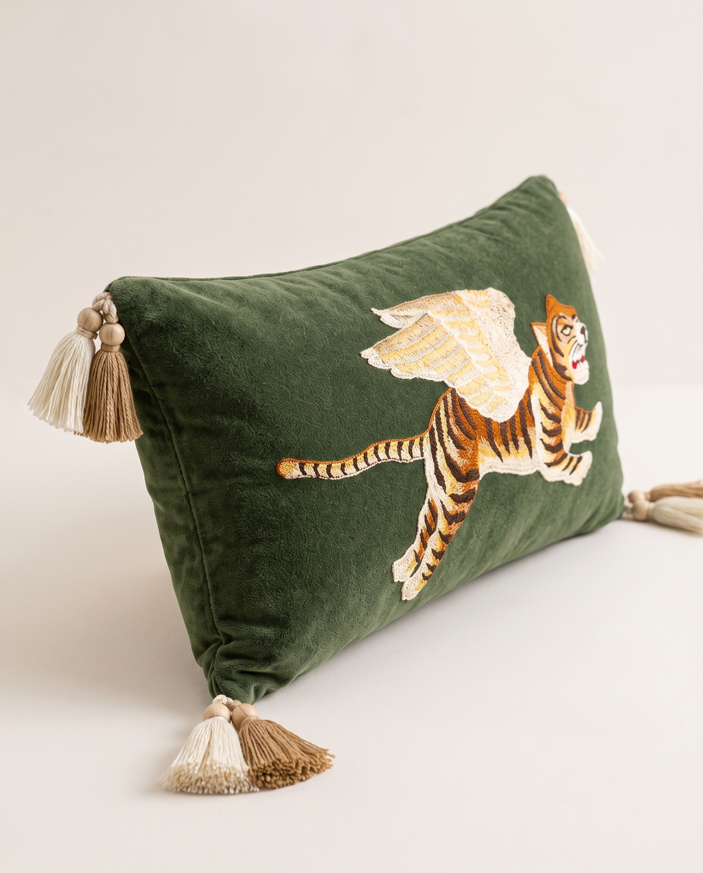 The Sporting Club Cushion from an angle