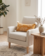 The winged horses Menagerie Cushion on an armchair