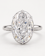 The Duchess Ring from above, oval stone on a slim sterling silver band