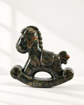 The Ascot Rocking Horse in Verde Alpi green marble