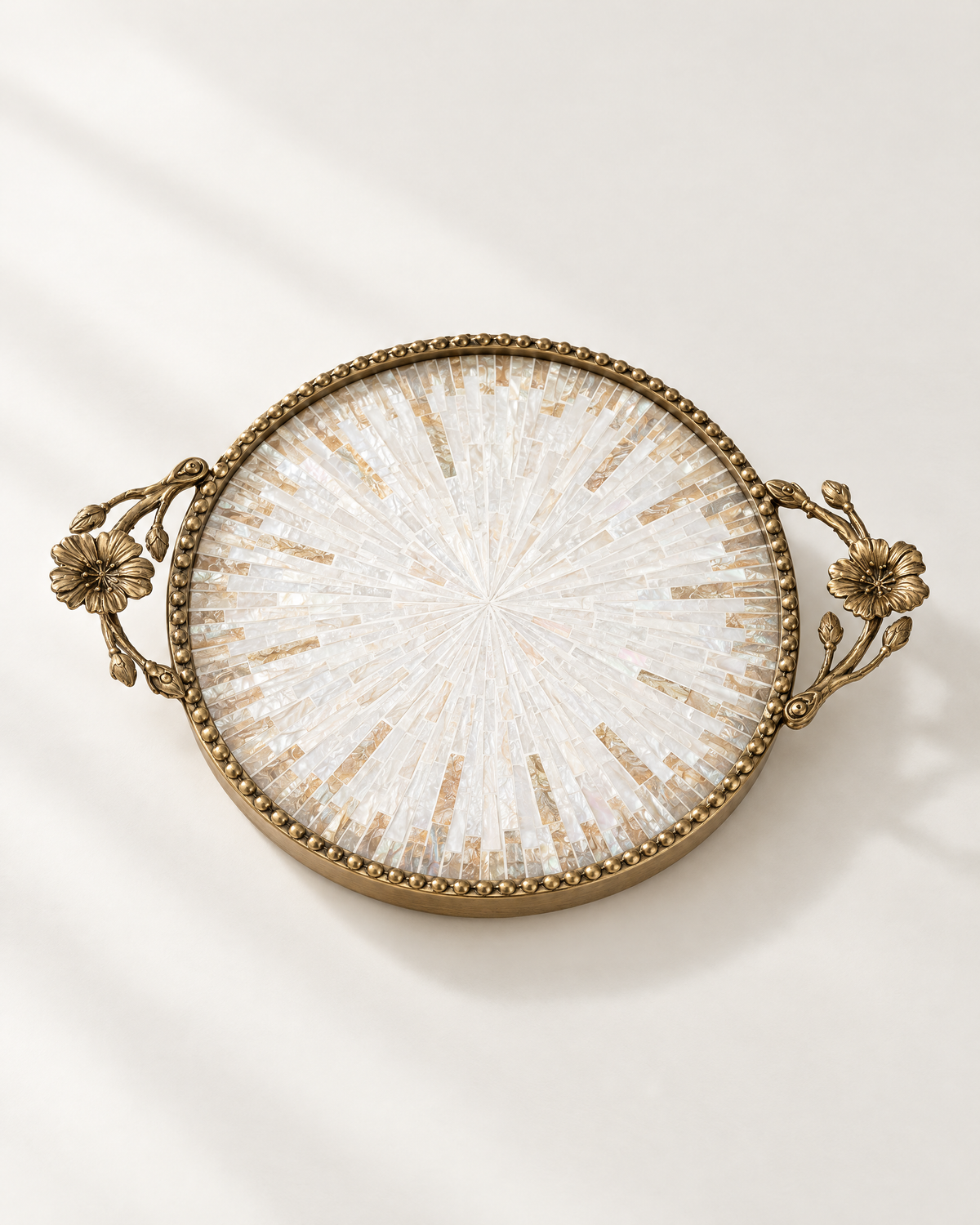 The Positano Tray in Sunburst mother of pearl