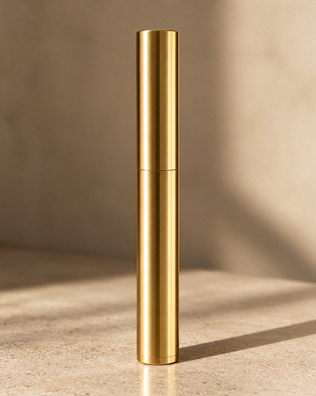 The Piccadilly Lighter in gold brass, standing