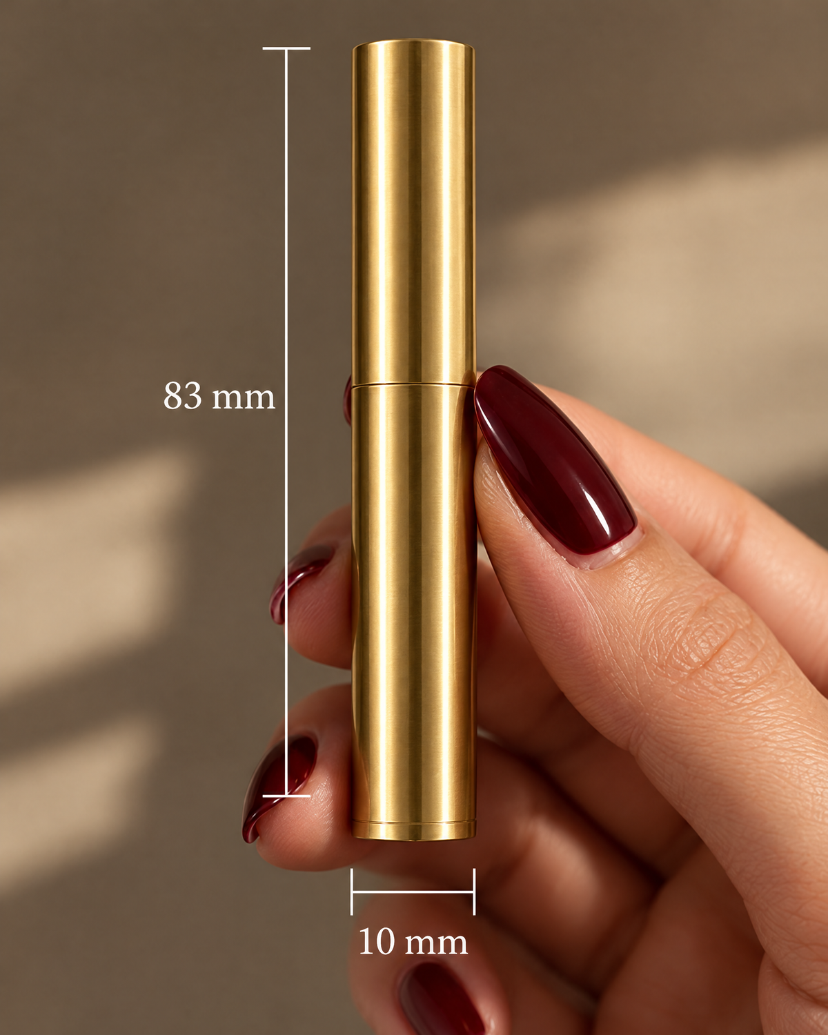 The Piccadilly Lighter in hand, 83 mm by 10 mm