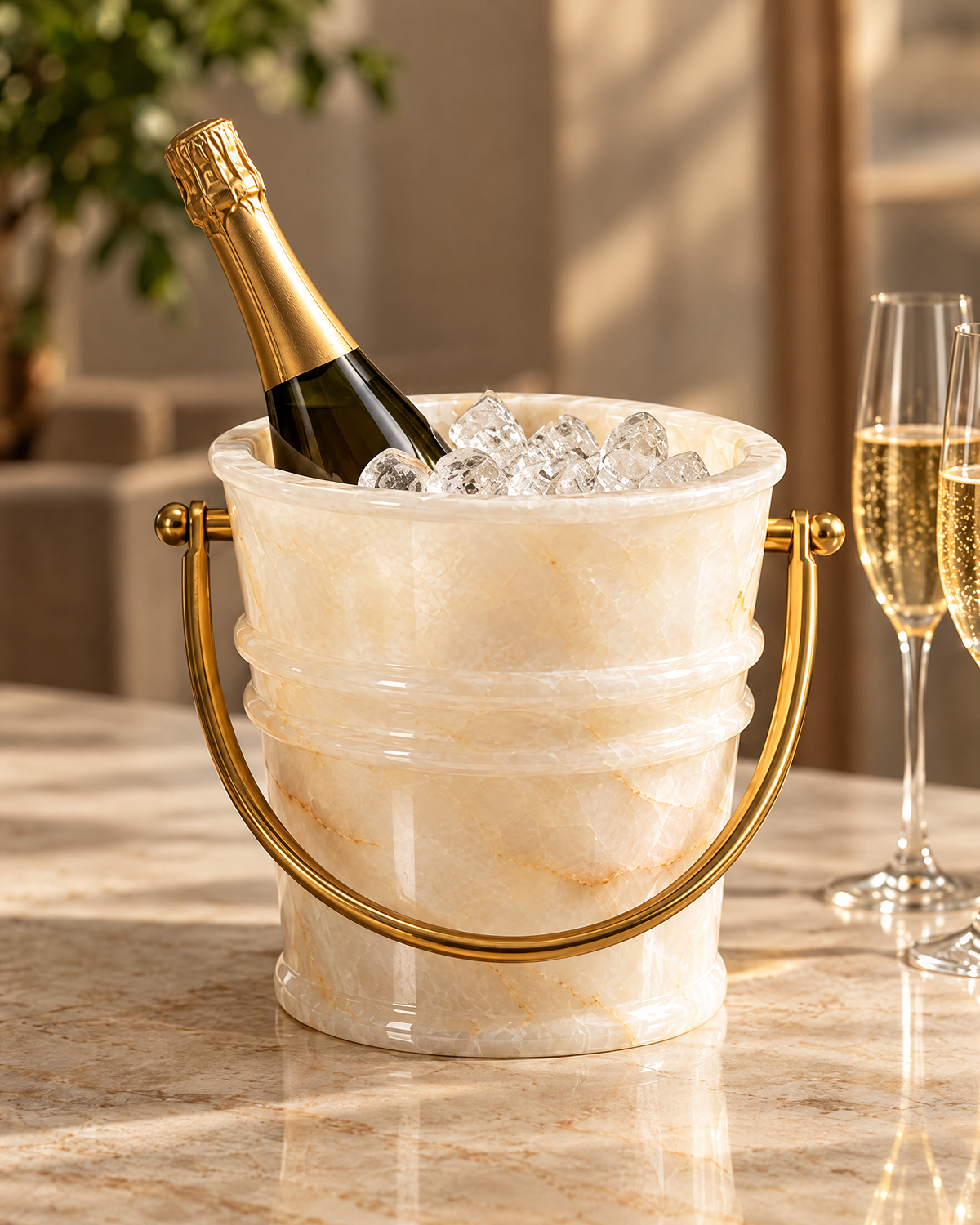 The Savoy Ice Bucket chilling champagne