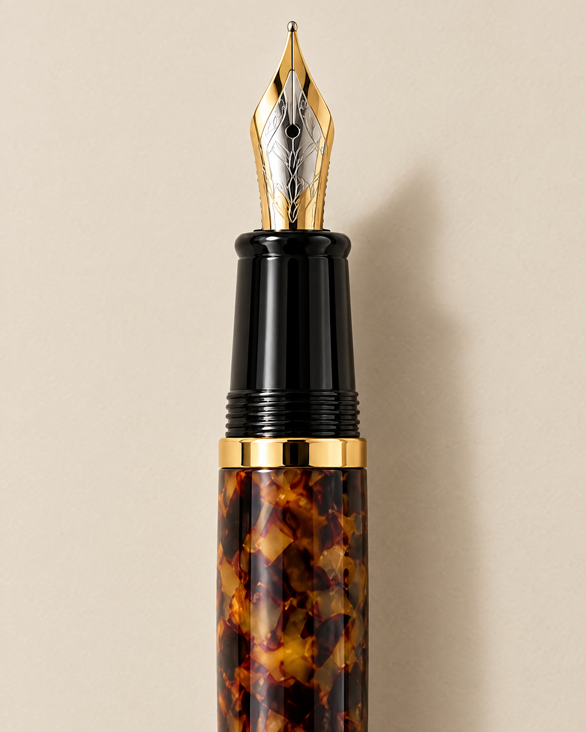 The Bloomsbury Pocket Pen uncapped, front view